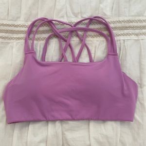 pink athleta sports bra